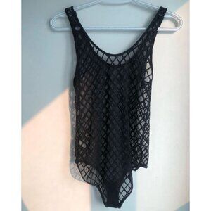 2/$20 lingerie - American Apparel Stretch Lace Diamond Grid Bodysuit